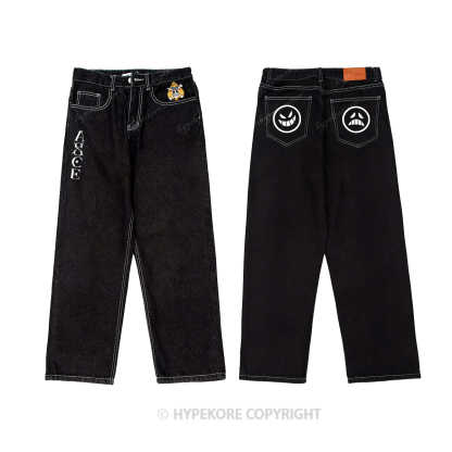 One Piece pattern Washed Jeans-Limited Sale