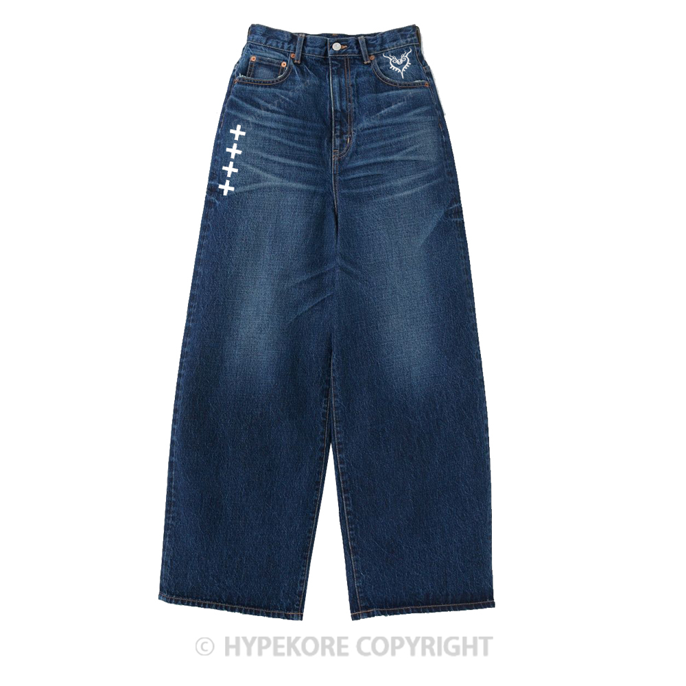 One Piece pattern Washed Jeans-Limited Sale
