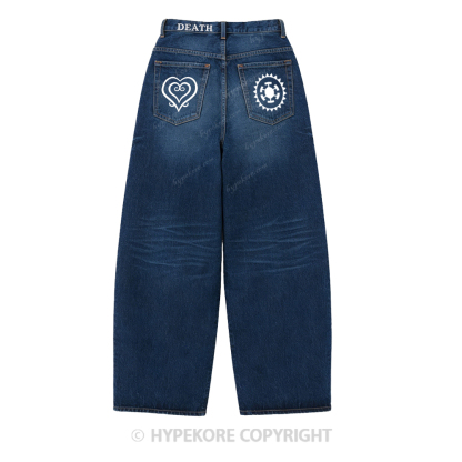 One Piece pattern Washed Jeans-Limited Sale