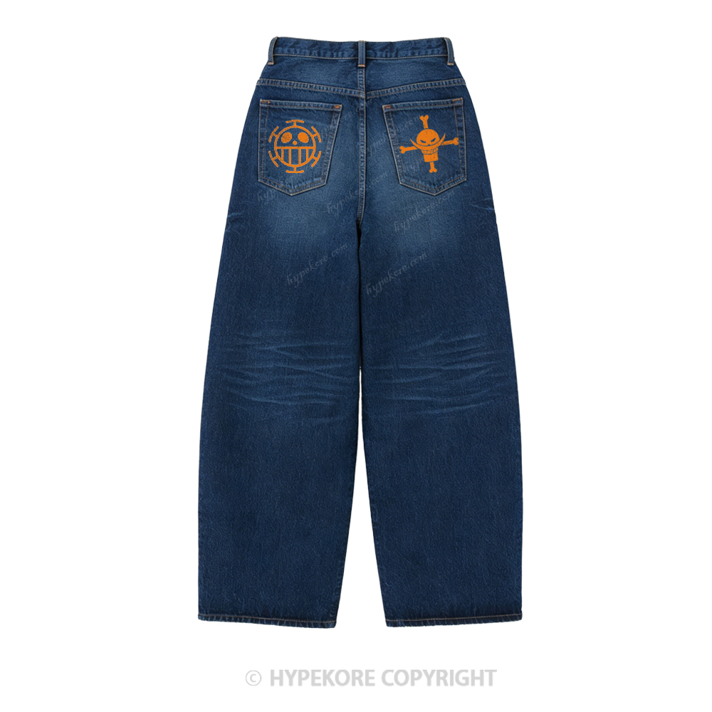 One Piece washed jeans-Limited Sale