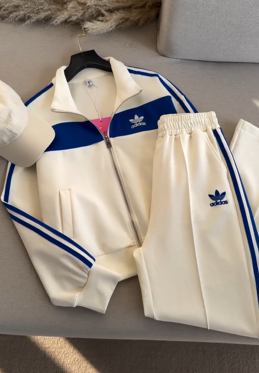 Final Sale 76% OFF | Unisex Track Suit – white/blue