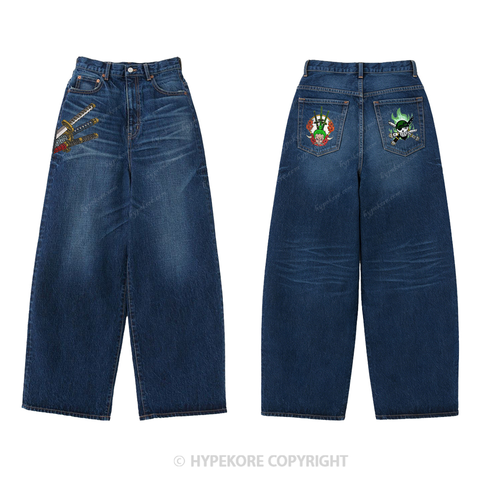 One Piece washed jeans-Limited Sale