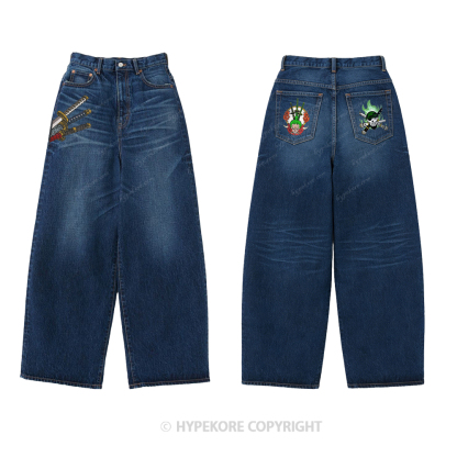 One Piece washed jeans-Limited Sale