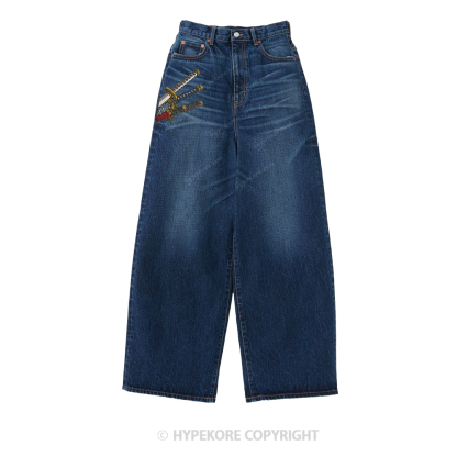 One Piece washed jeans-Limited Sale