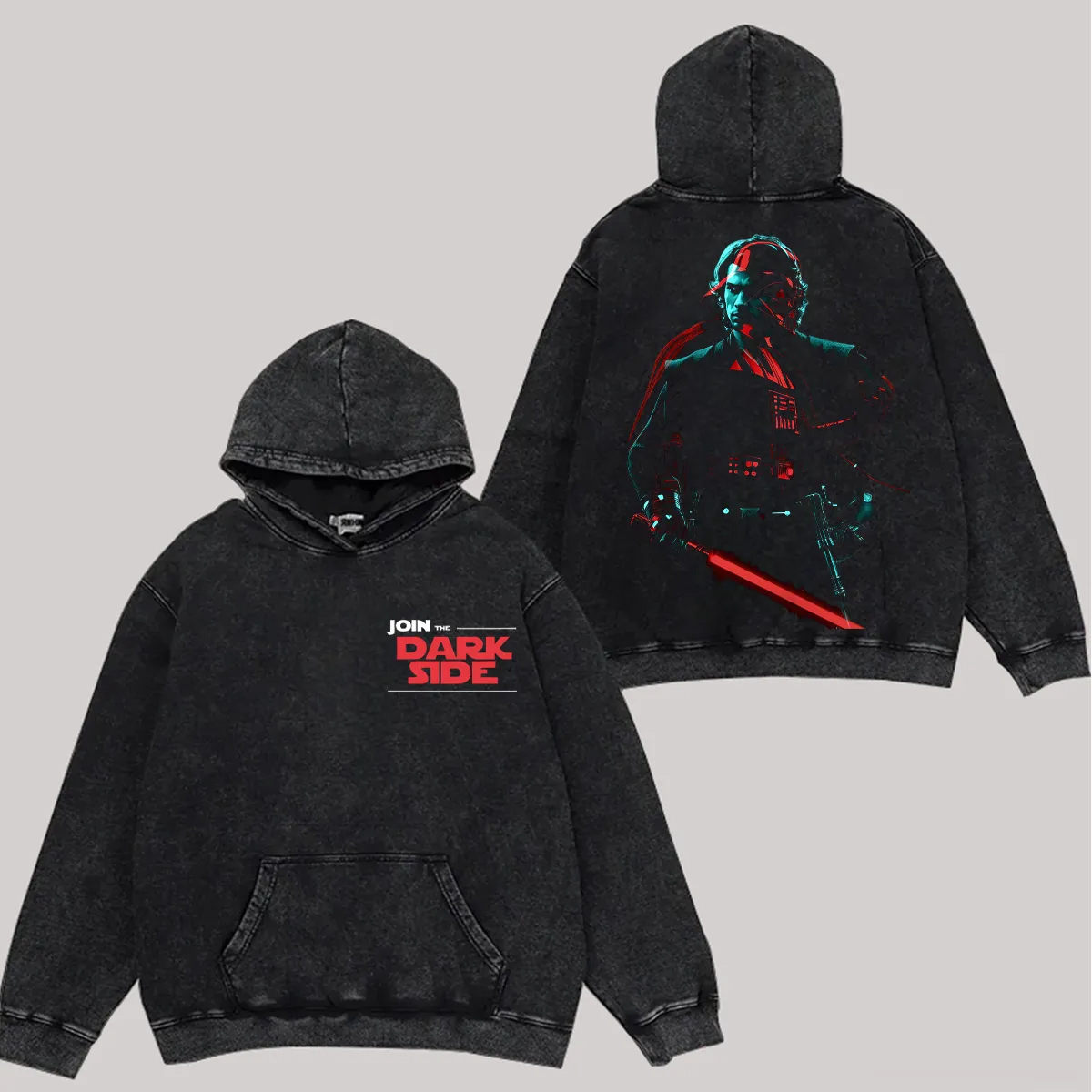 Star Wars Join The Dark Side Printed Unisex Washed T-Shirt-Limited Sale
