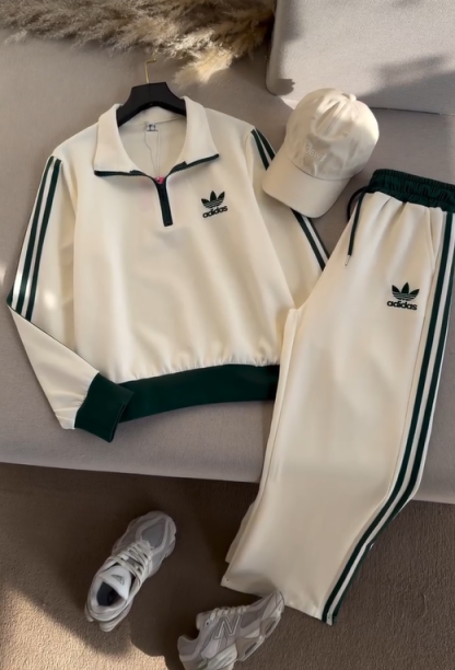 Final Sale 76% OFF | Unisex Track Suit – white/green