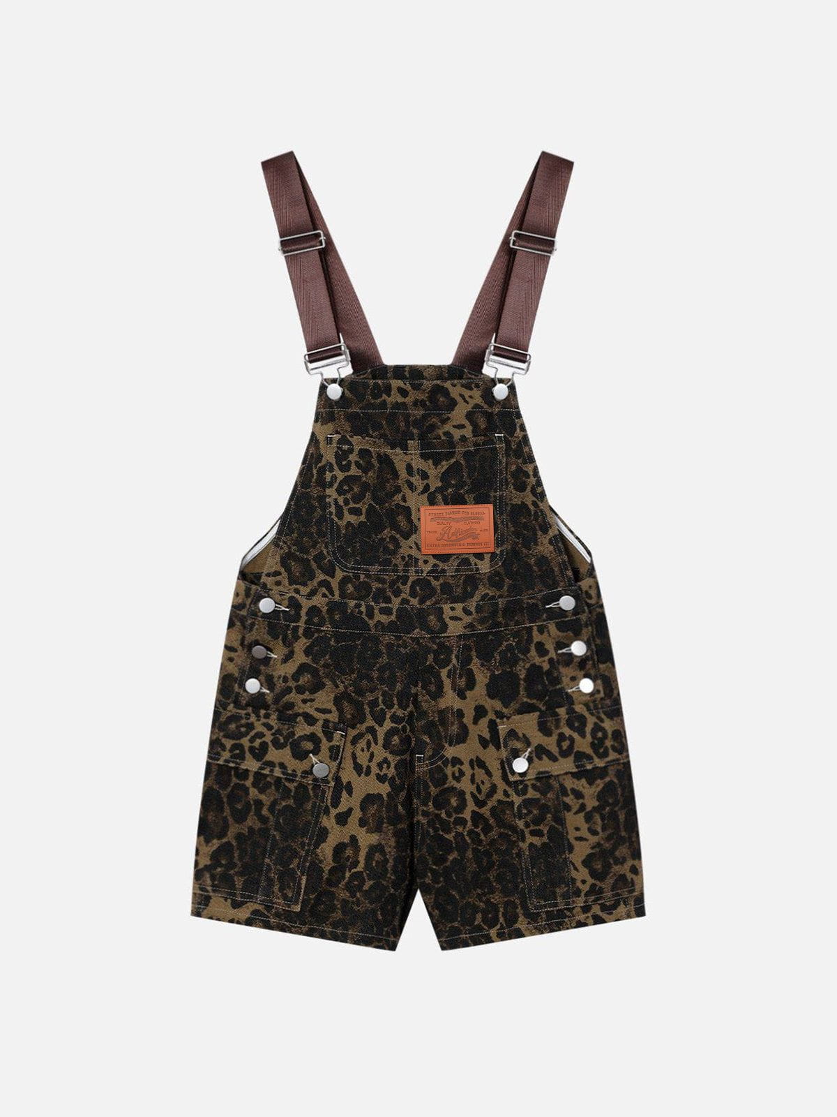 Aelfric Eden Leopard Overall Shorts-Limited Sale