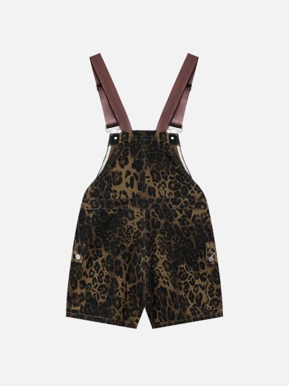 Aelfric Eden Leopard Overall Shorts-Limited Sale