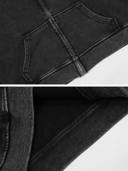 Aelfric Eden Boxy Solid Zip Up Hoodie-Limited Sale