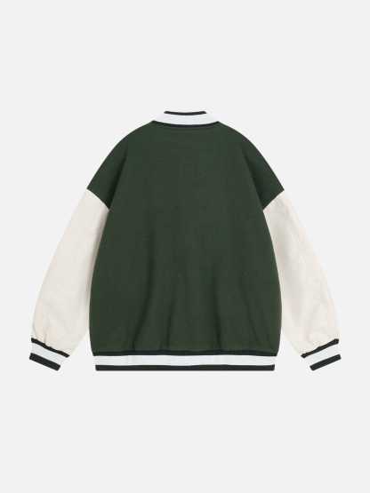 Aelfric Eden Towel Embroidery Badge Varsity Jacket-Limited Sale
