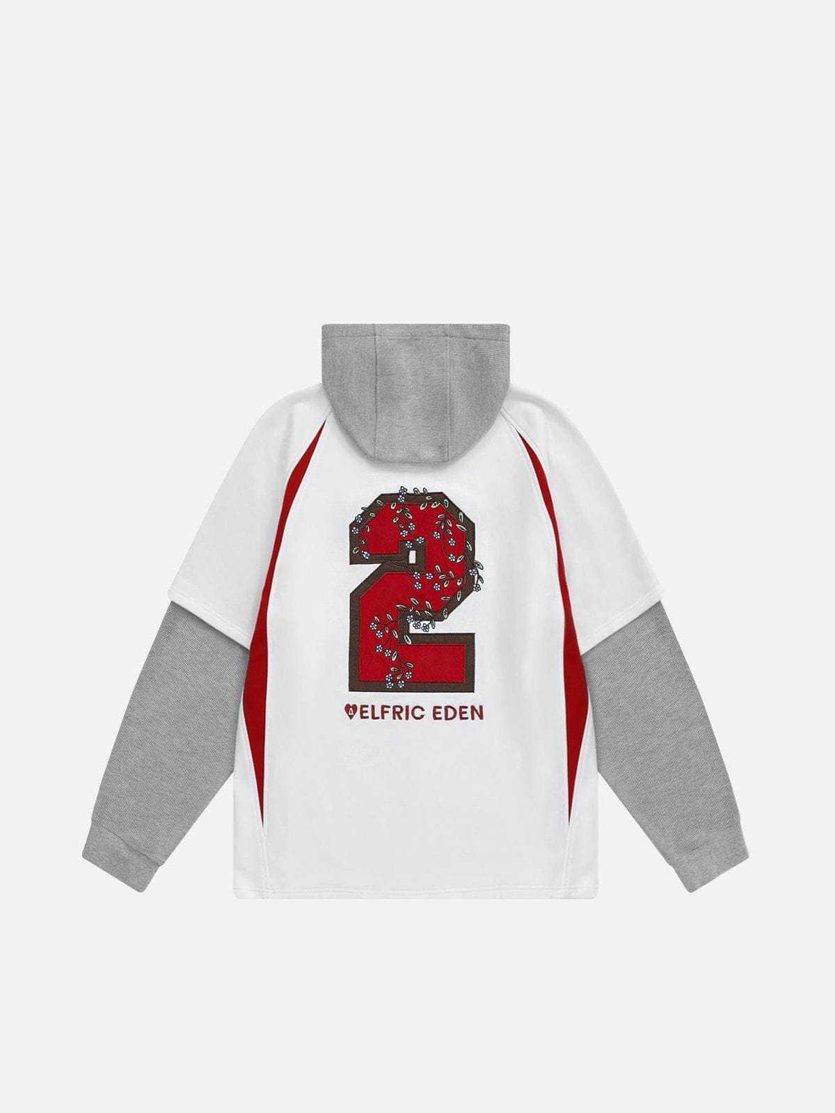 Aelfric Eden Patchwork Layered Pullover Hoodie-Limited Sale
