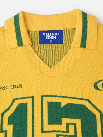 Aelfric Eden Number Graphic Polo Sweater-Limited Sale
