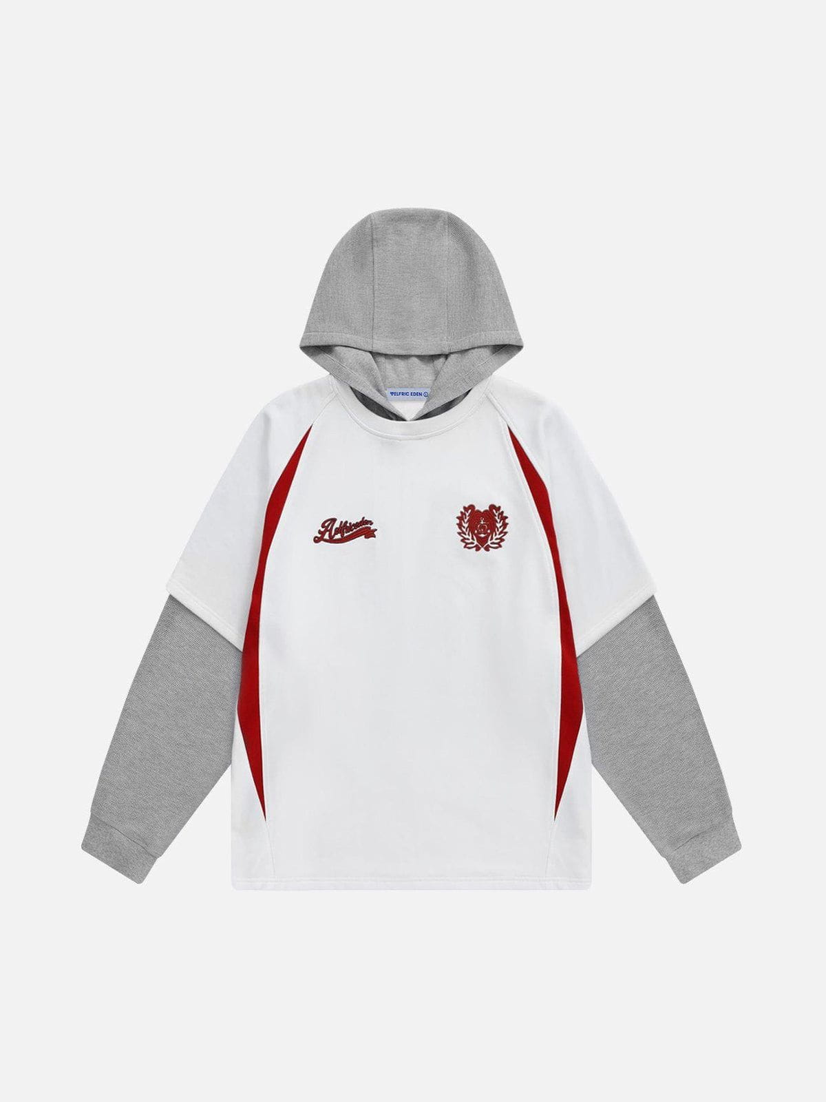Aelfric Eden Patchwork Layered Pullover Hoodie-Limited Sale