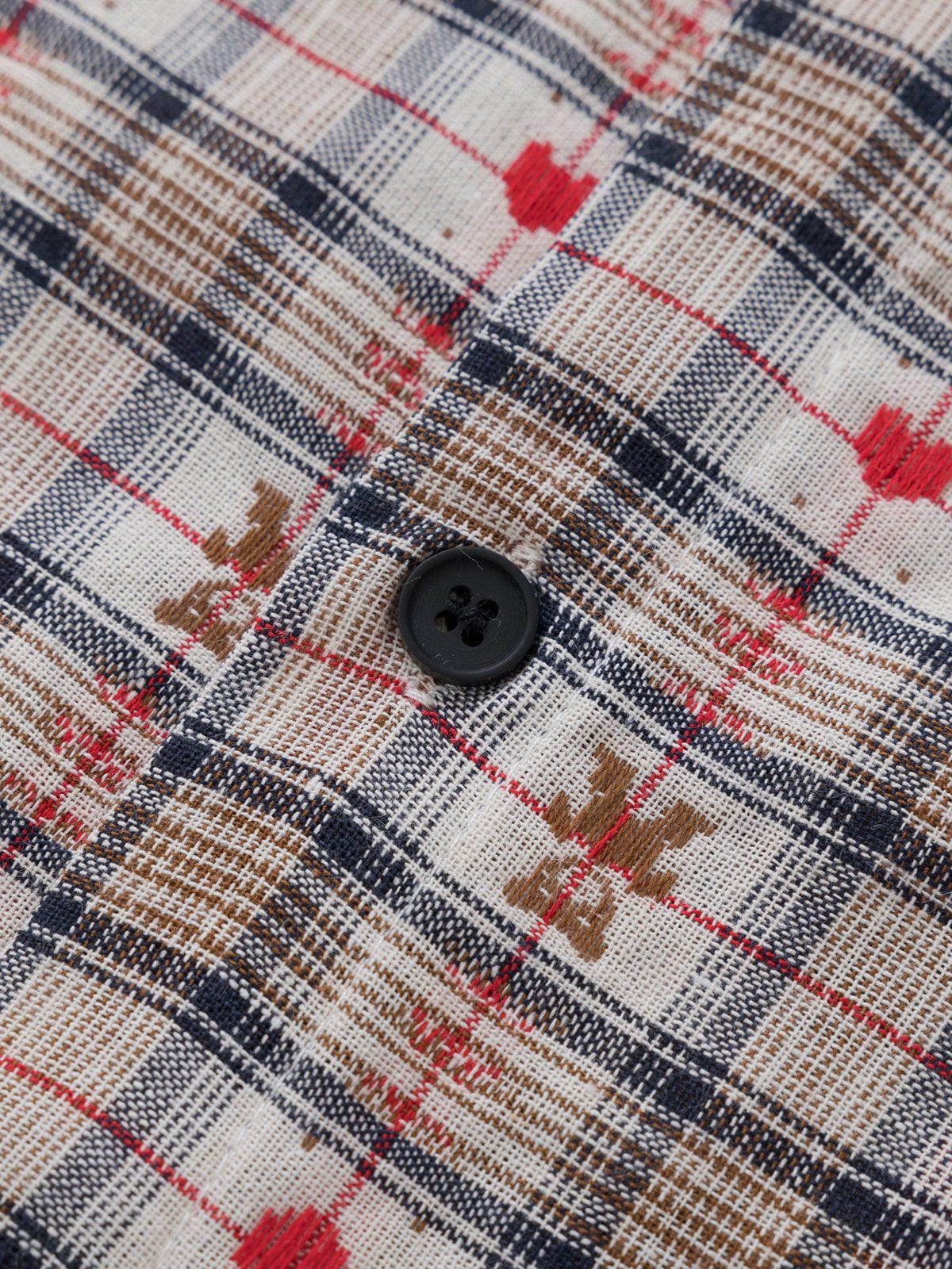 Aelfric Eden Crochet Heart Pocket Plaid Shirt-Limited Sale