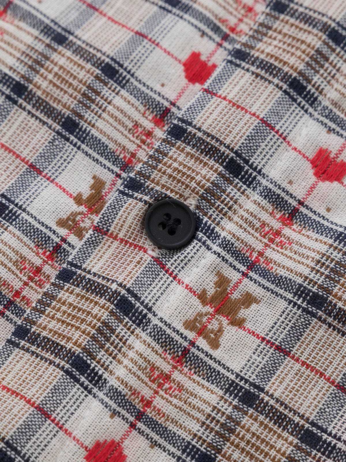 Aelfric Eden Crochet Heart Pocket Plaid Shirt-Limited Sale