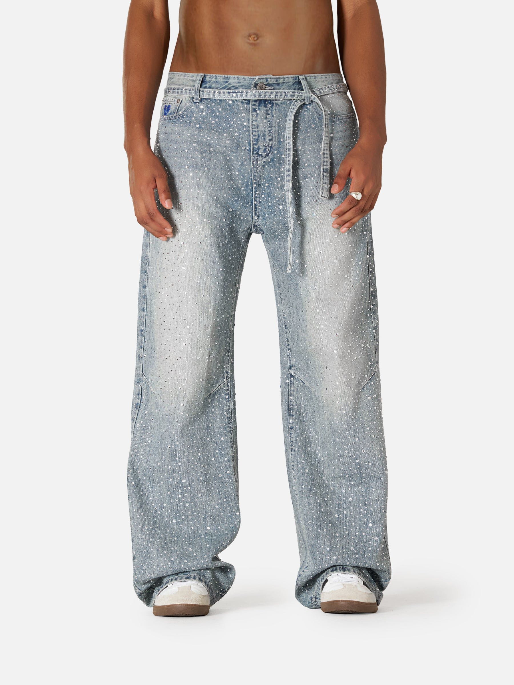 Aelfric Eden Rhinestone Baggy Jeans-Limited Sale