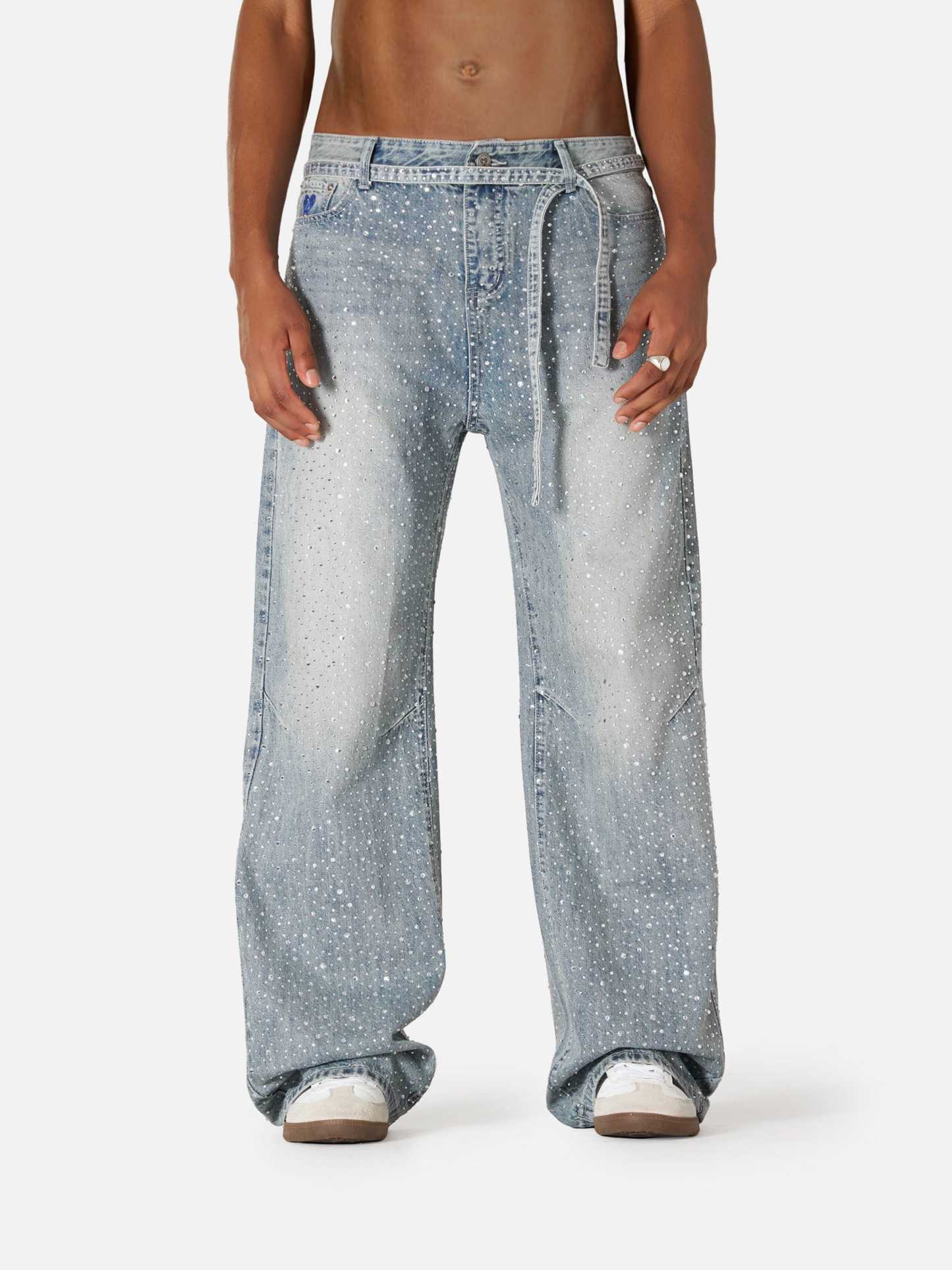 Aelfric Eden Rhinestone Baggy Jeans-Limited Sale