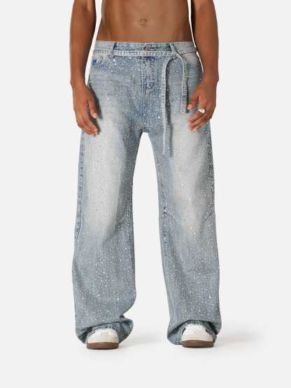Aelfric Eden Rhinestone Baggy Jeans-Limited Sale