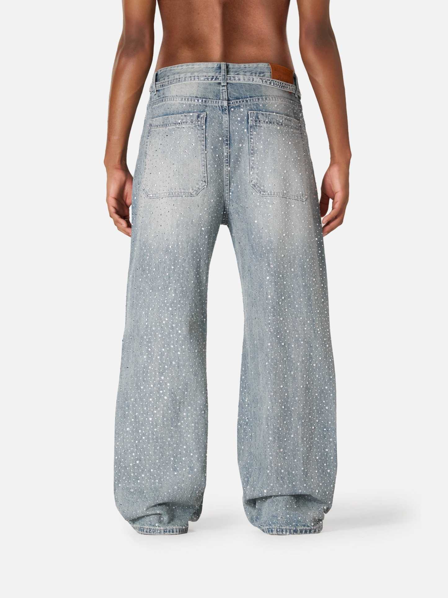 Aelfric Eden Rhinestone Baggy Jeans-Limited Sale