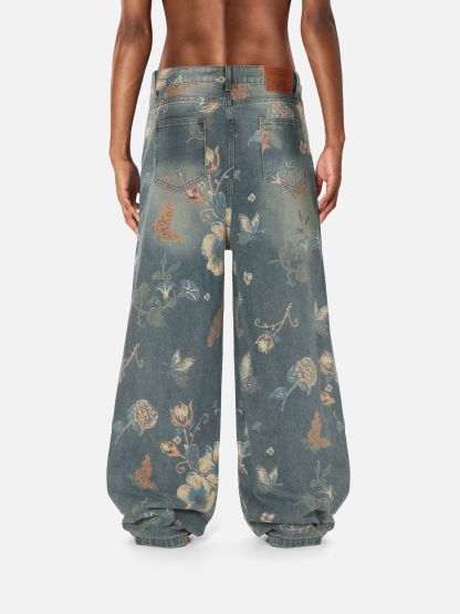 Aelfric Eden Floral Baggy Jeans-Limited Sale