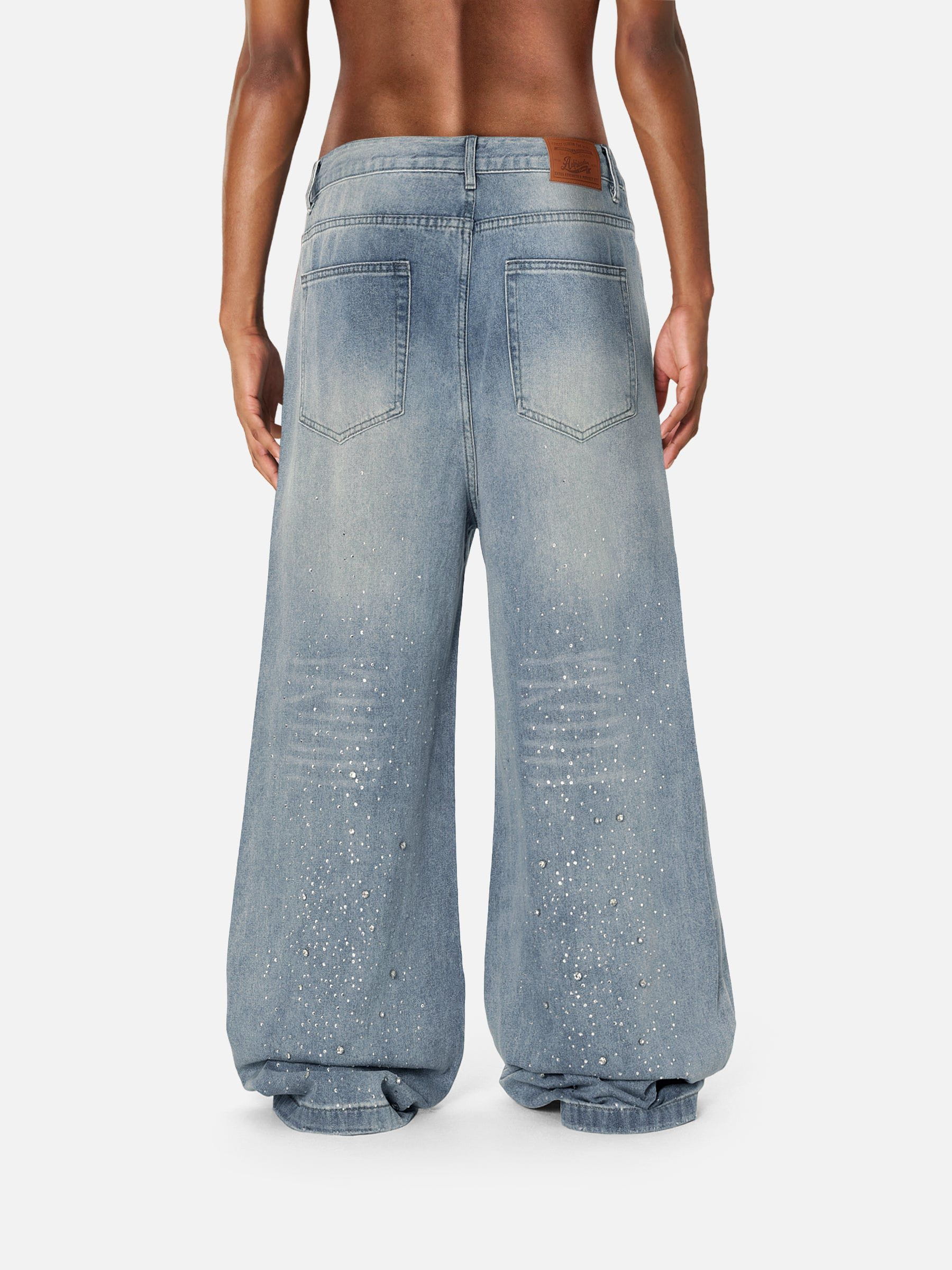 Aelfric Eden Rhinestone Baggy Jeans-Limited Sale