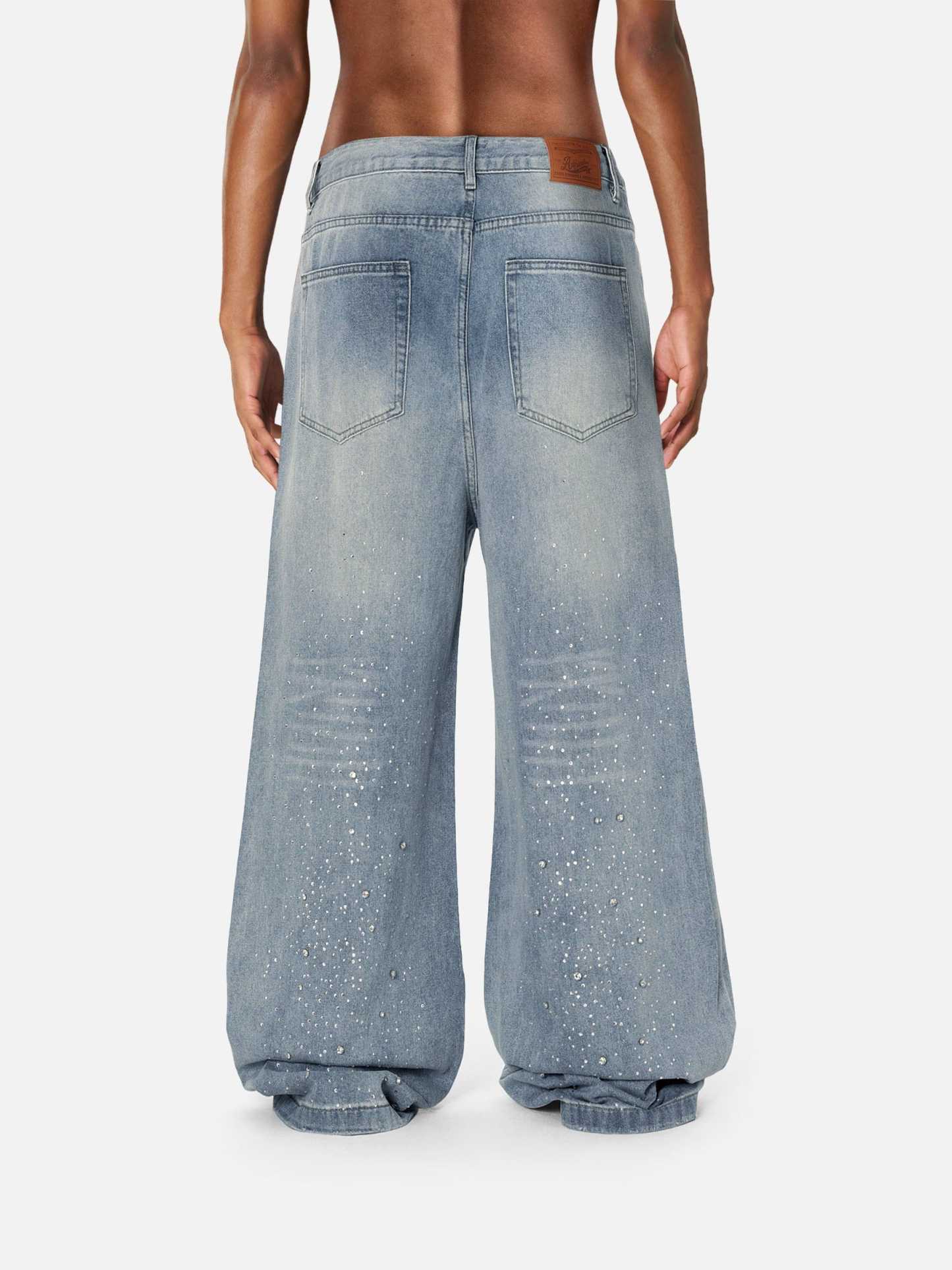 Aelfric Eden Rhinestone Baggy Jeans-Limited Sale