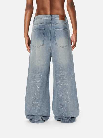 Aelfric Eden Rhinestone Baggy Jeans-Limited Sale
