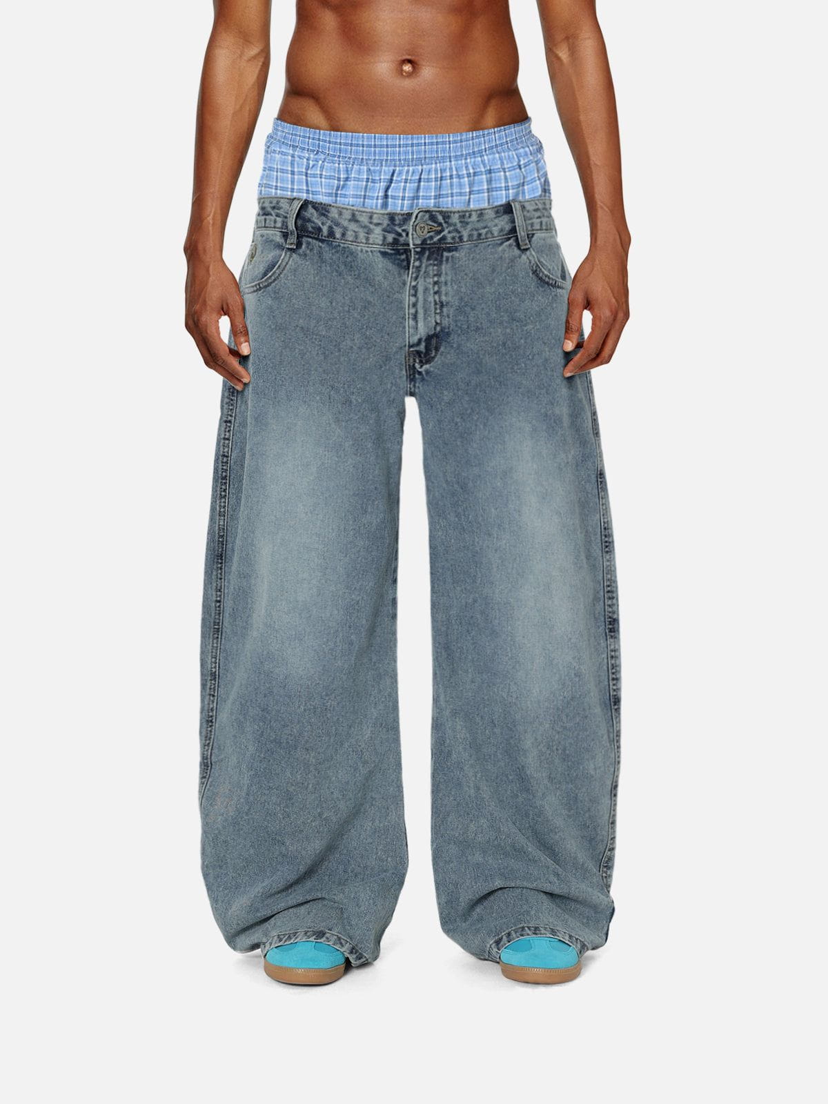Aelfric Eden Double Waist Baggy Jeans-Limited Sale