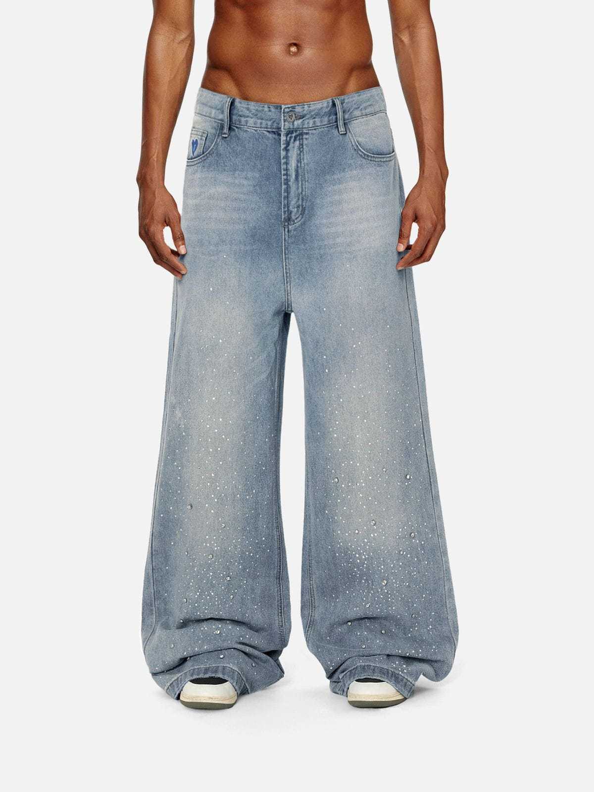 Aelfric Eden Rhinestone Baggy Jeans-Limited Sale