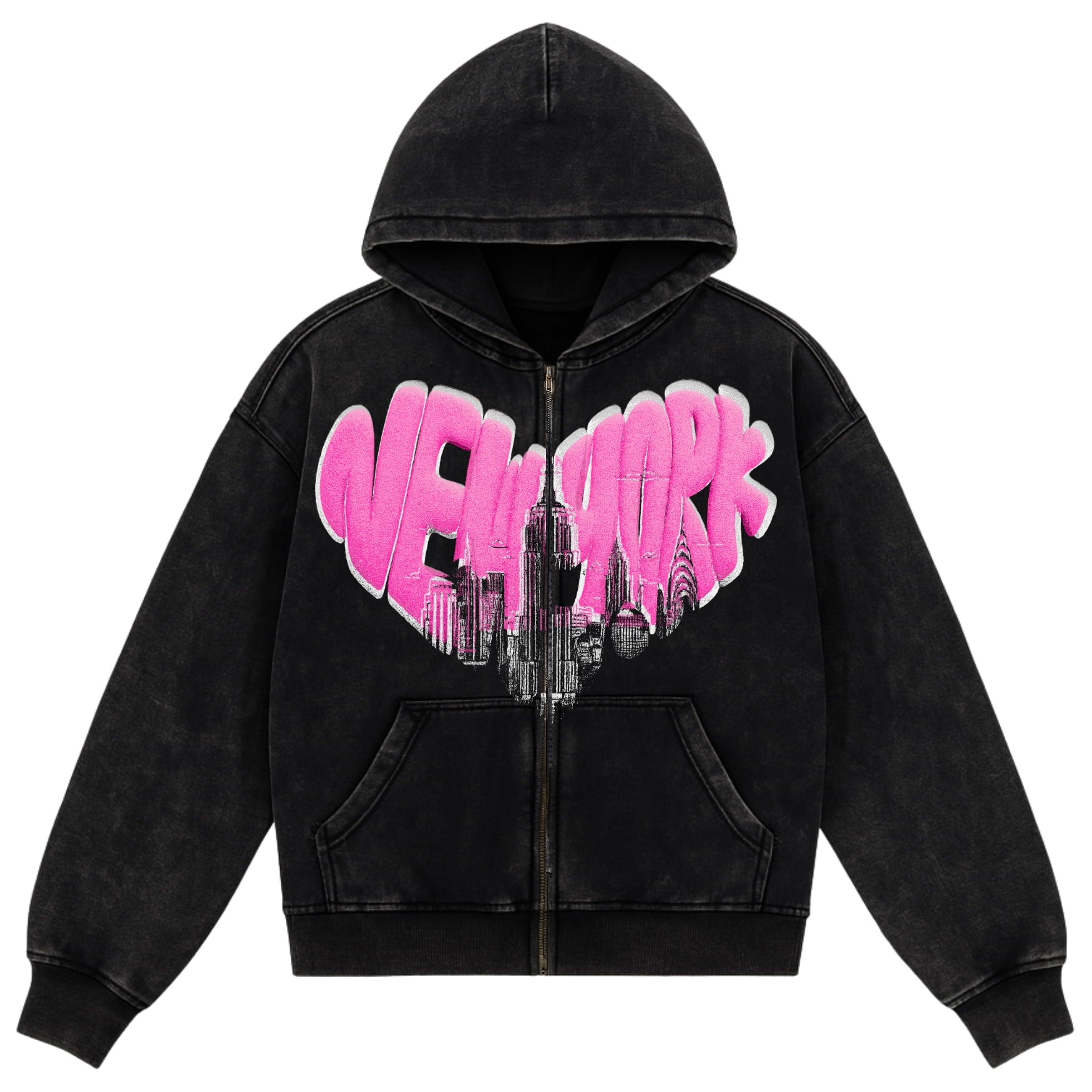 New York Love Zip Hoodie-Limited Sale