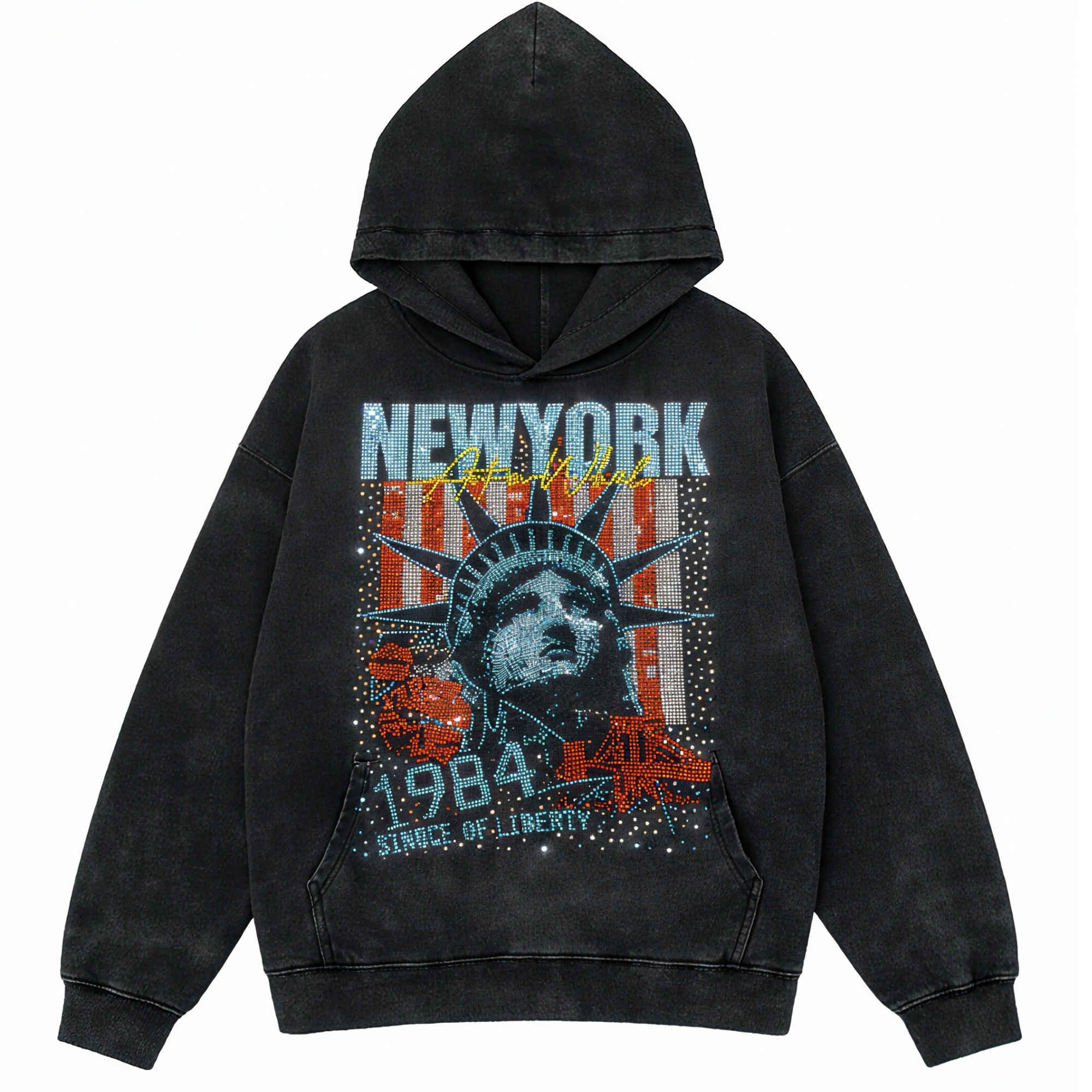 NYC Rhinestone Hoodie-Limited Sale