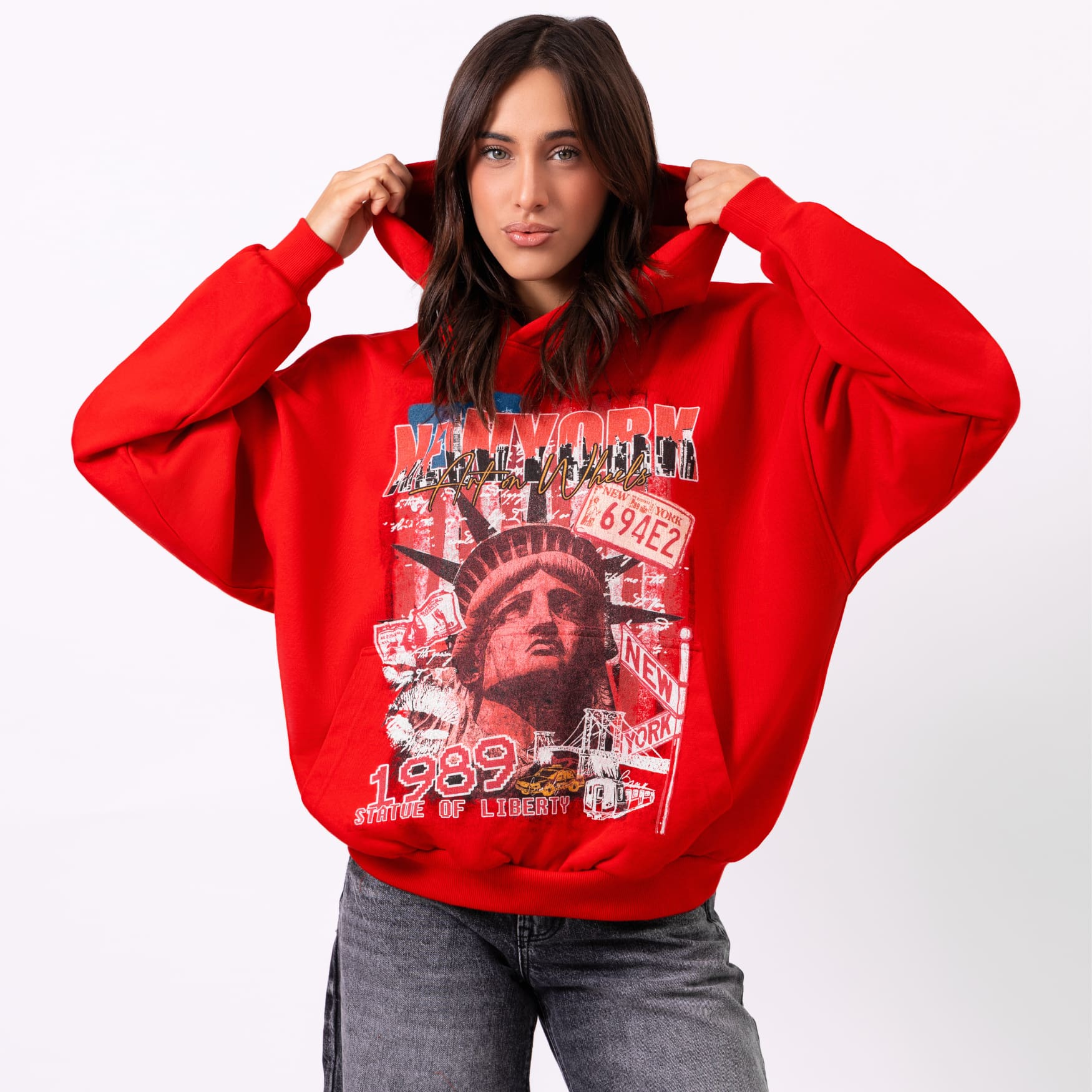 Red New York Hoodie-Limited Sale