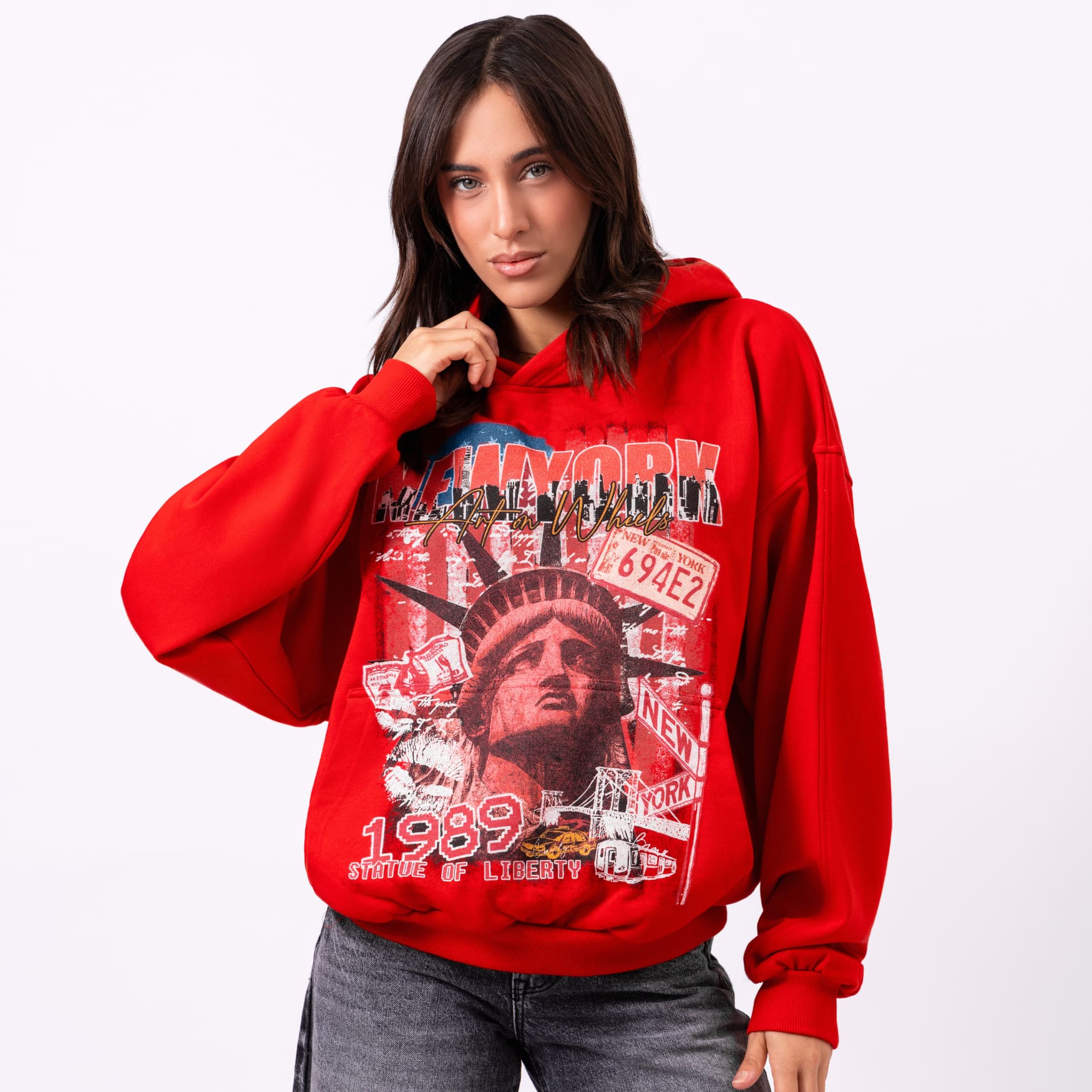 Red New York Hoodie-Limited Sale
