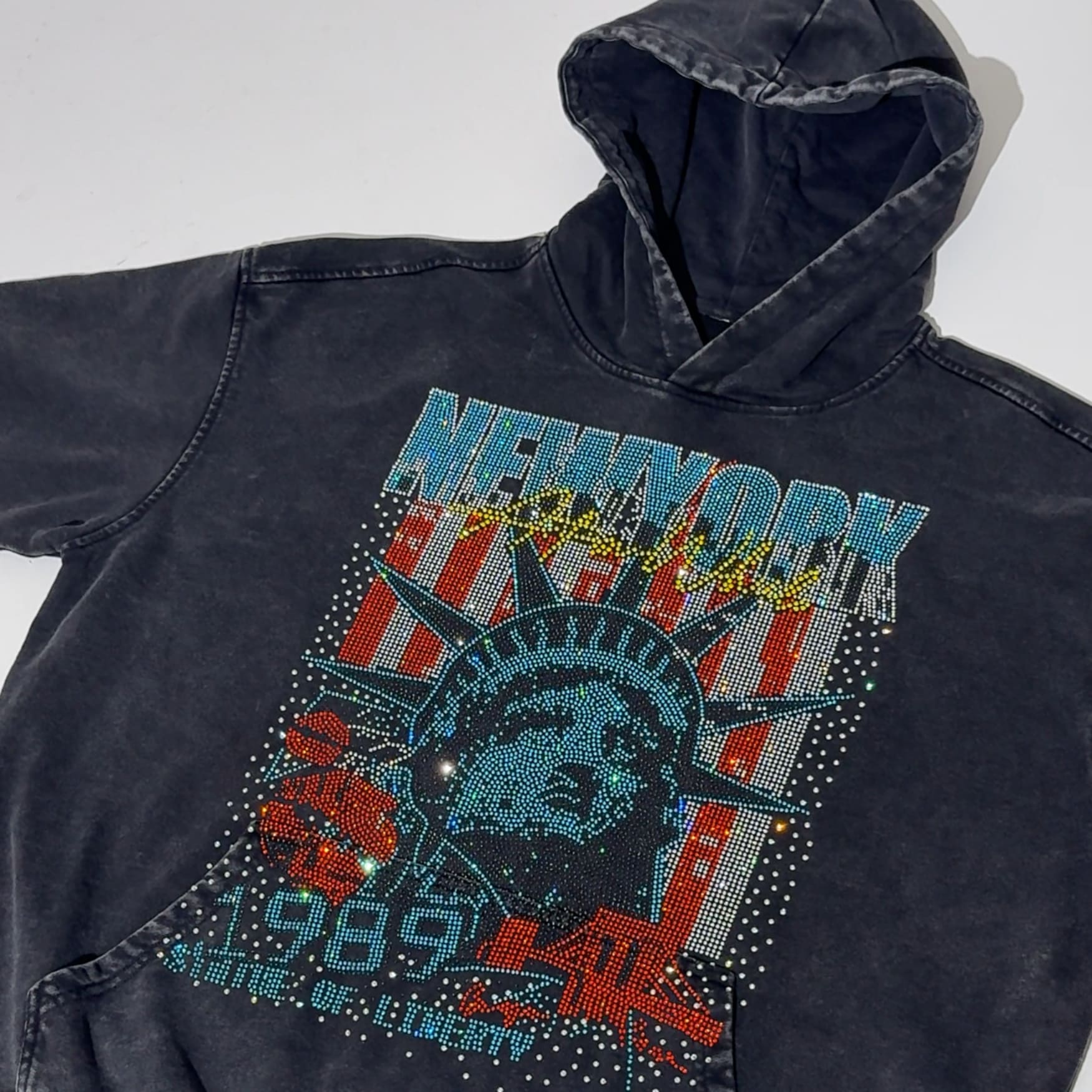 NYC Rhinestone Hoodie-Limited Sale