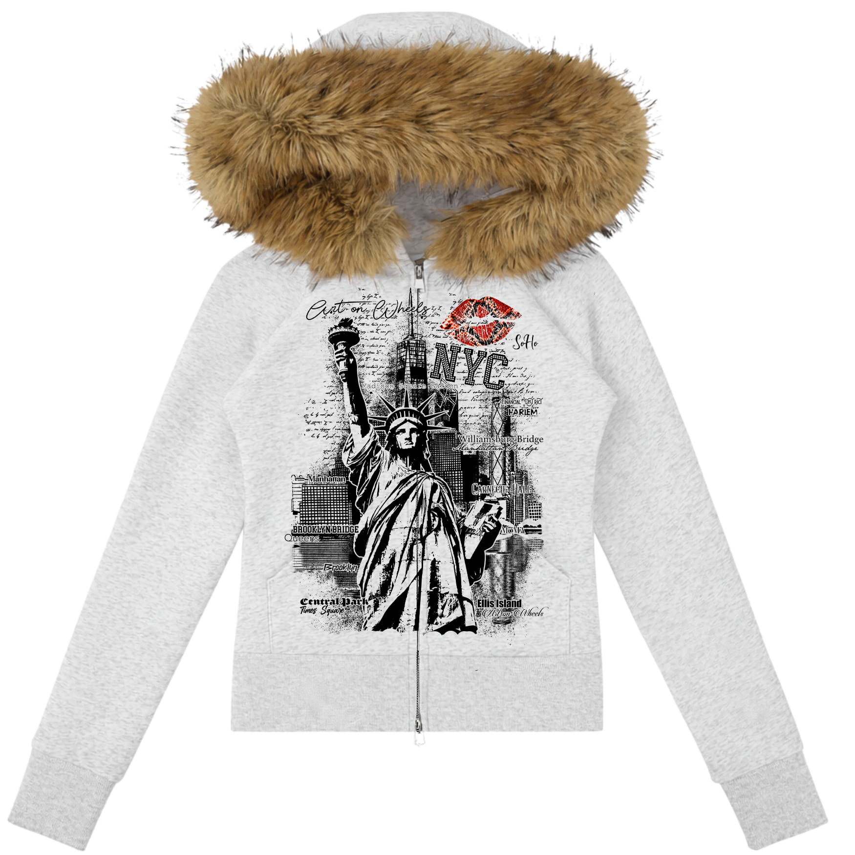 Icon Slim Faux Fur Hoodie-Limited Sale