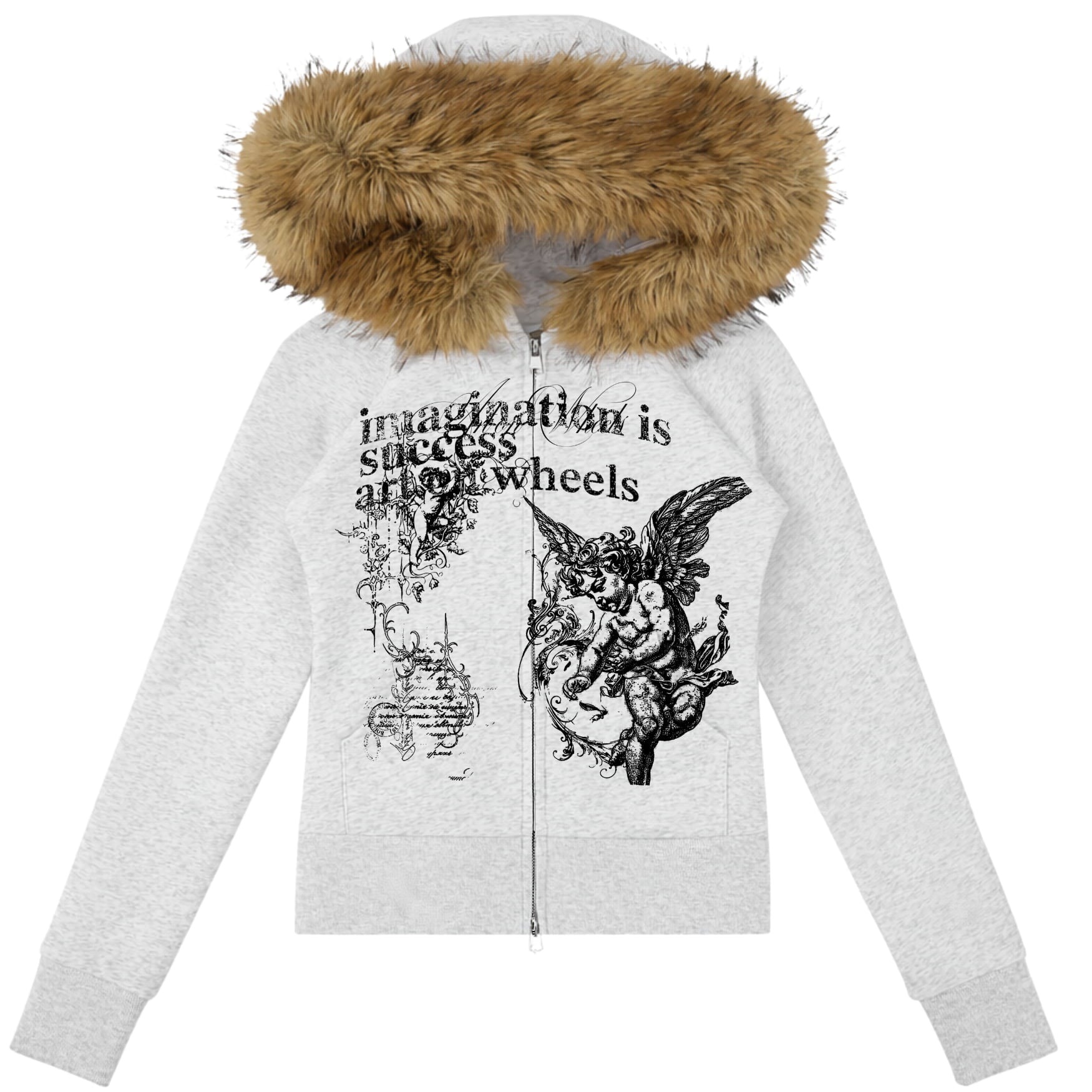 Nocturne Slim Faux Fur Hoodie-Limited Sale