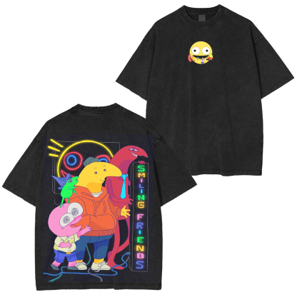 Guy Makes Smiling Friends Unisex Washed T-shirt/Crewneck/Hoodie-Limited Sale