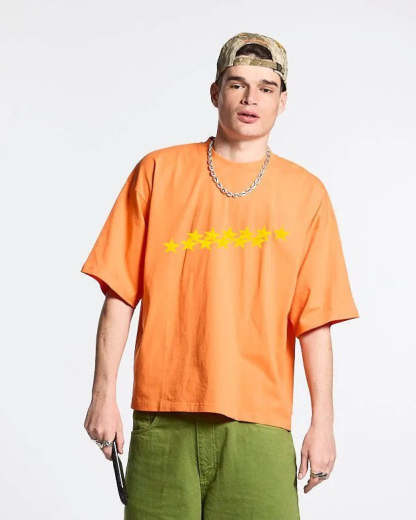 STARS TEE VIBRANT ORANGE-Limited Sale