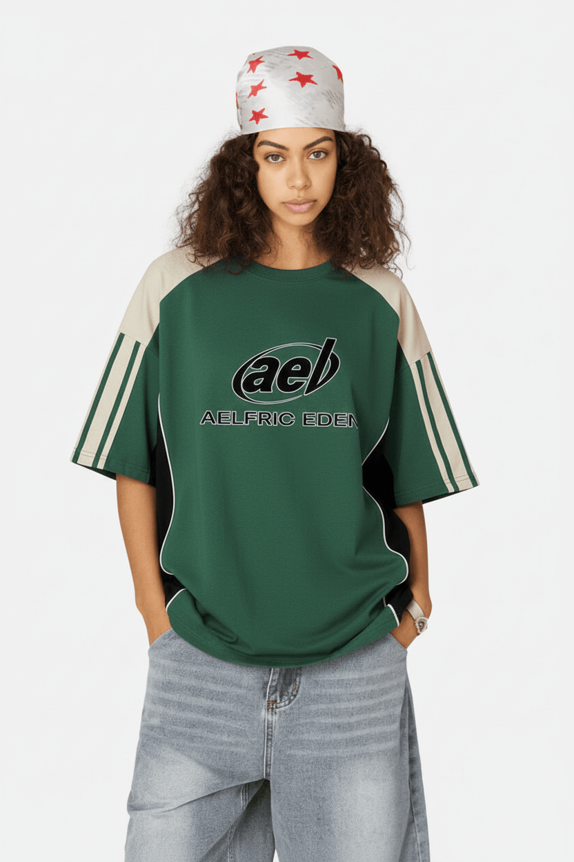 Aelfric Eden Color Block Speedway Tee-Limited Sale