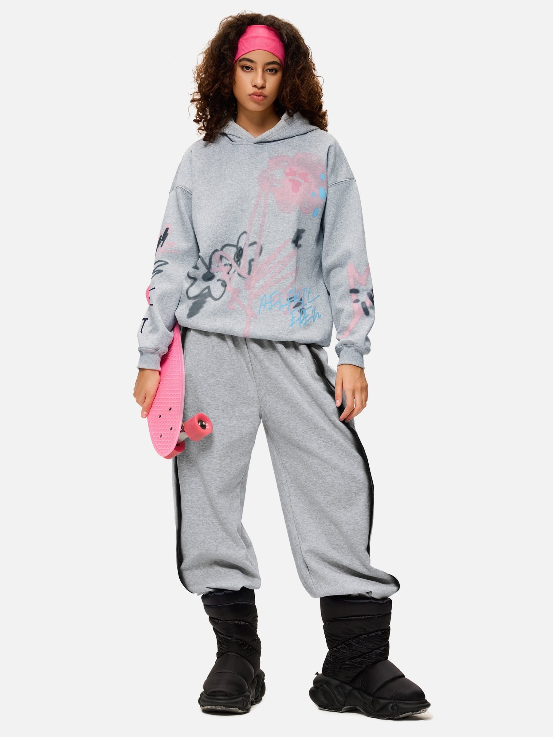 Aelfric Eden Graffiti Heart Baggy Sweatpants-Limited Sale