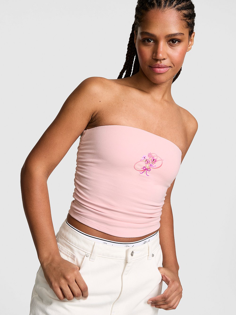 All-Day Cotton™ Side-Ruched Tube Top