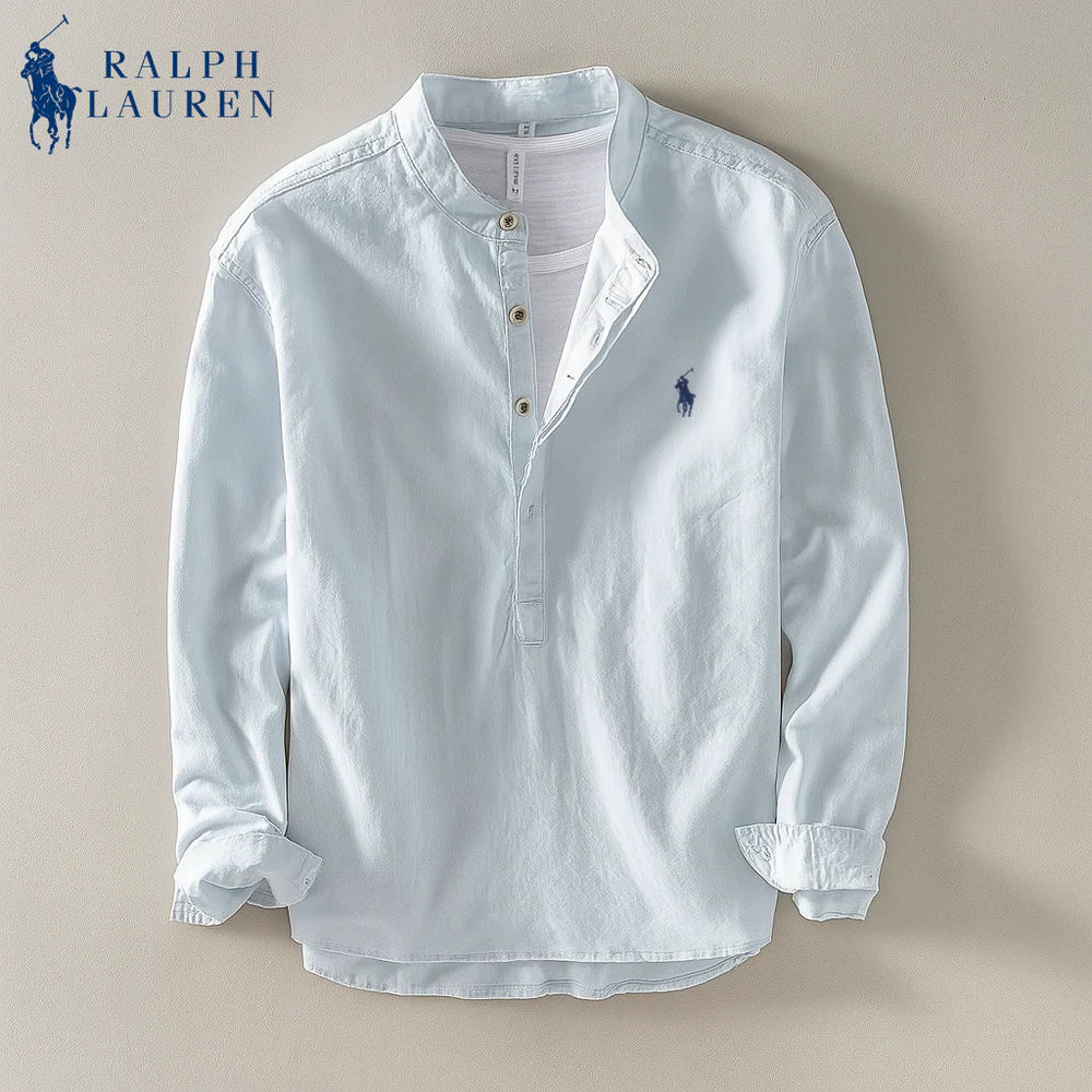 Ralph Lauren Linen Mandarin Shirt