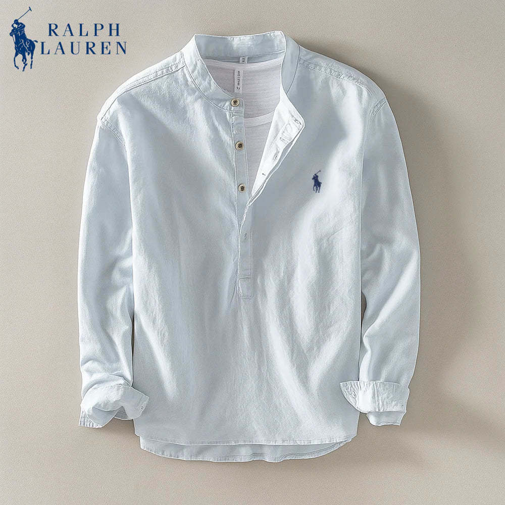Ralph Lauren Linen Mandarin Shirt