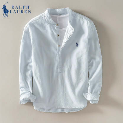 Ralph Lauren Linen Mandarin Shirt