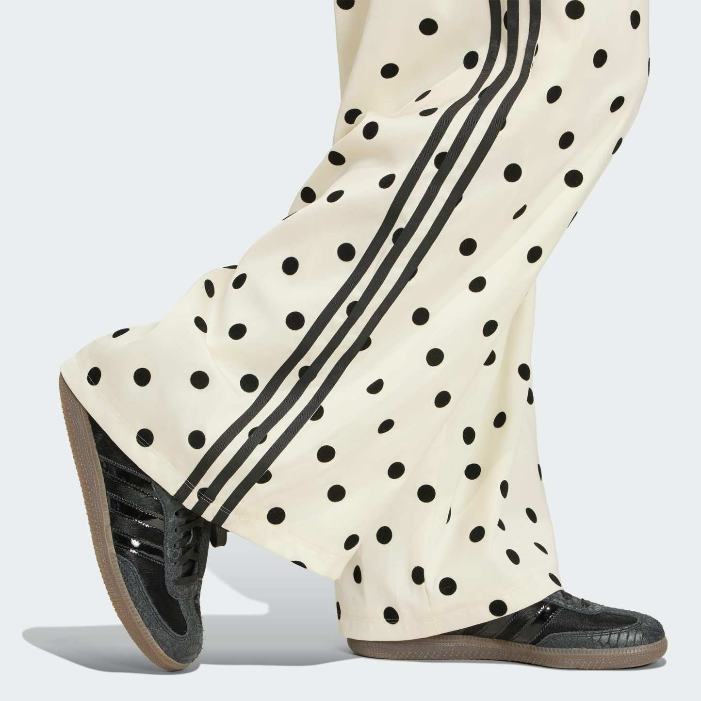 SATIN POLKA DOTS WIDE LEG PANT