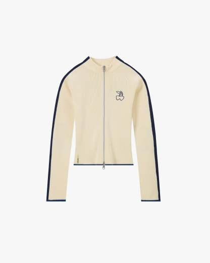 Cherries Full-Zip Knit Ecru