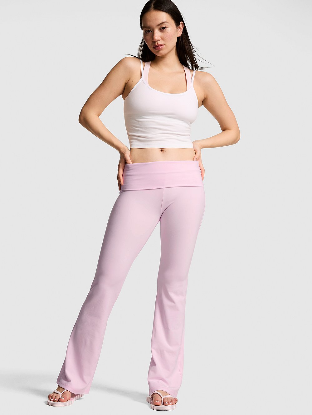 Soft Modal Foldover Kick-Flare Leggings