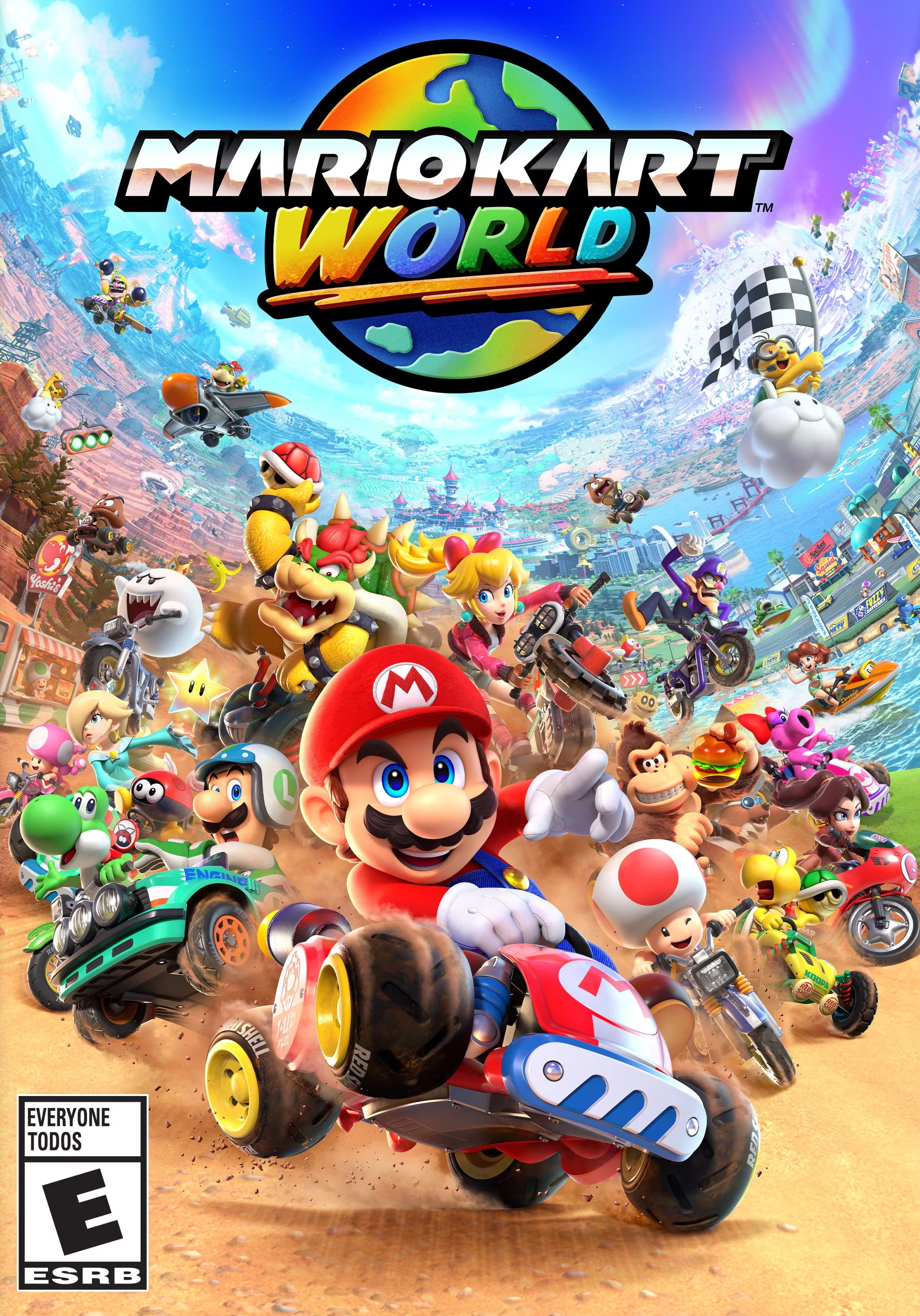 Nintendo Switch 2 Mario Kart World Bundle 256GB 7.9-Inch 1080P Screen, Joy-Con 2 with Mouse Sensor, Dock, with Super Mario Party And Microfiber Cleaning Cloth & Screen Protector