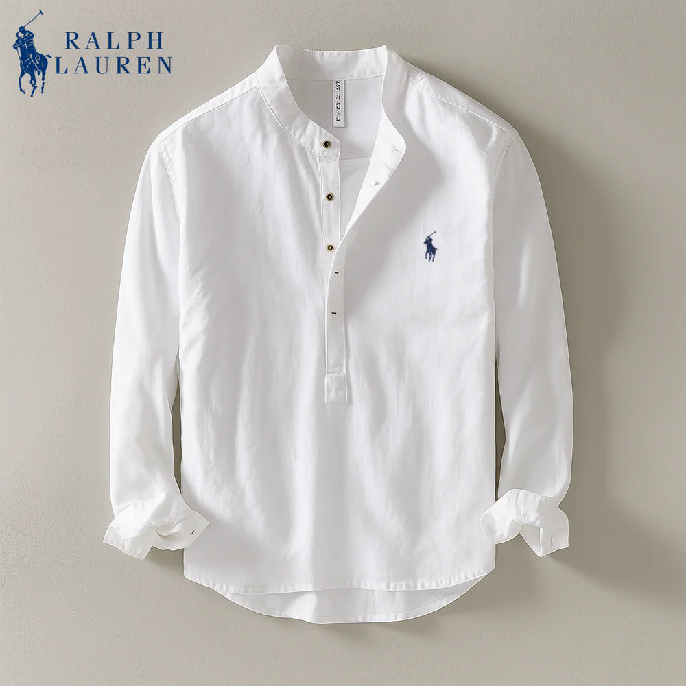 Ralph Lauren Linen Mandarin Shirt