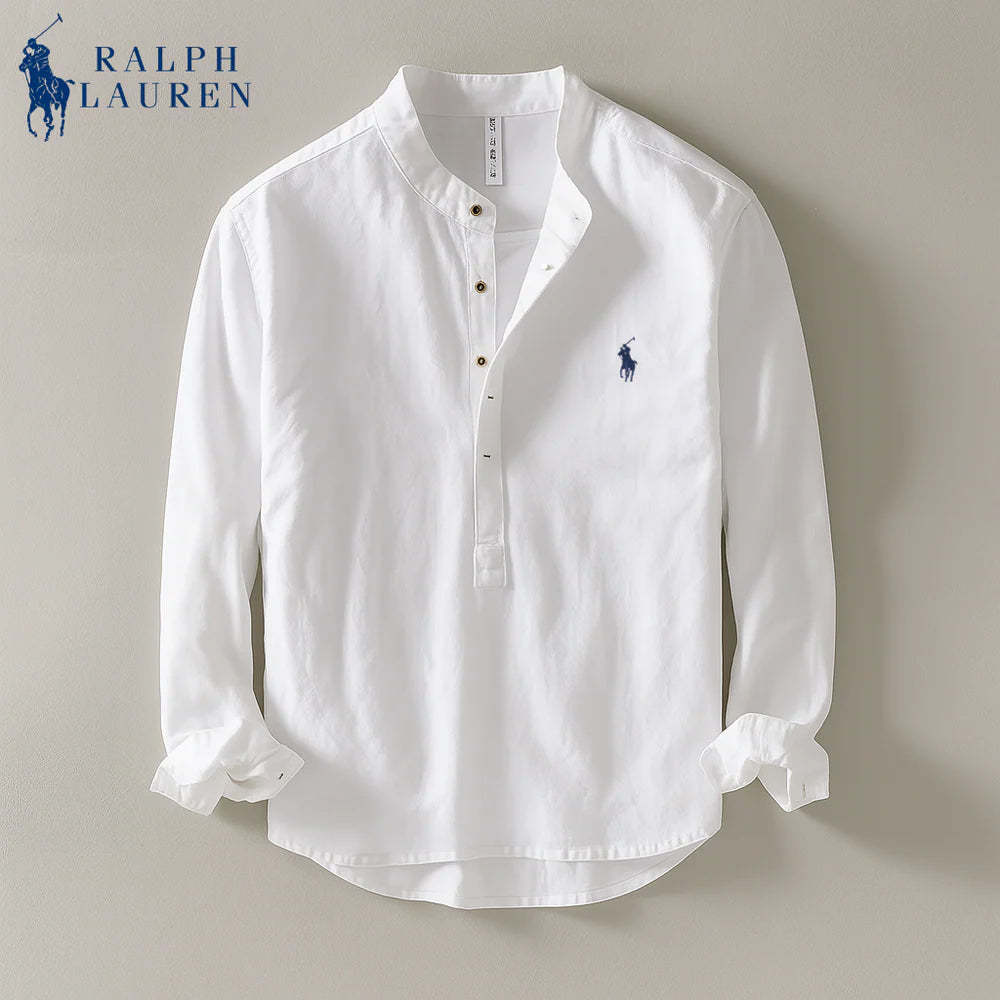 Ralph Lauren Linen Mandarin Shirt